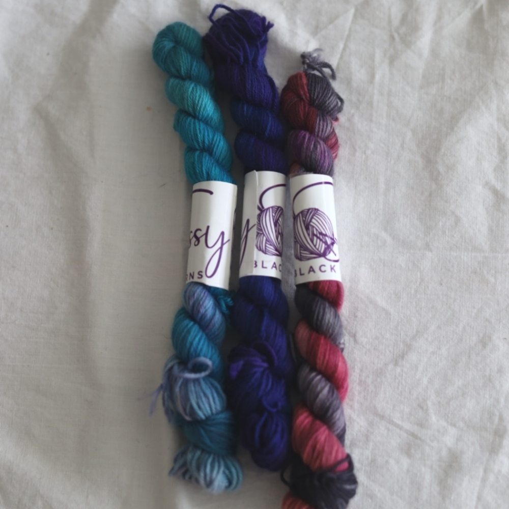 Sassy Black Yarns mini skeins